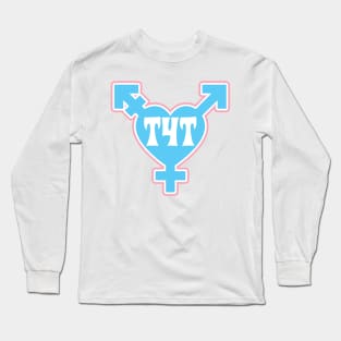 T4T - Transgender symbol- Blue - Valentines Trans Pride Long Sleeve T-Shirt